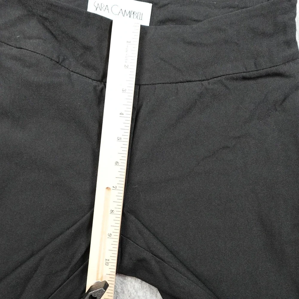 Sara Campbell Pants Women 6 Black‎ Stretch Slim Tapered Made In USA Career